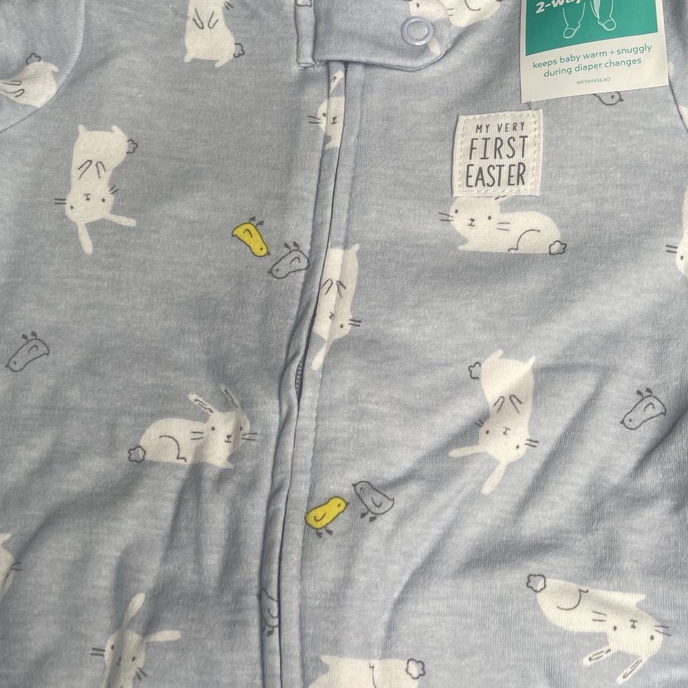 NWT NB 6-9 0 3-6 Easter bib hat sleeper carters layette baby shower present gift - Picture 10 of 10